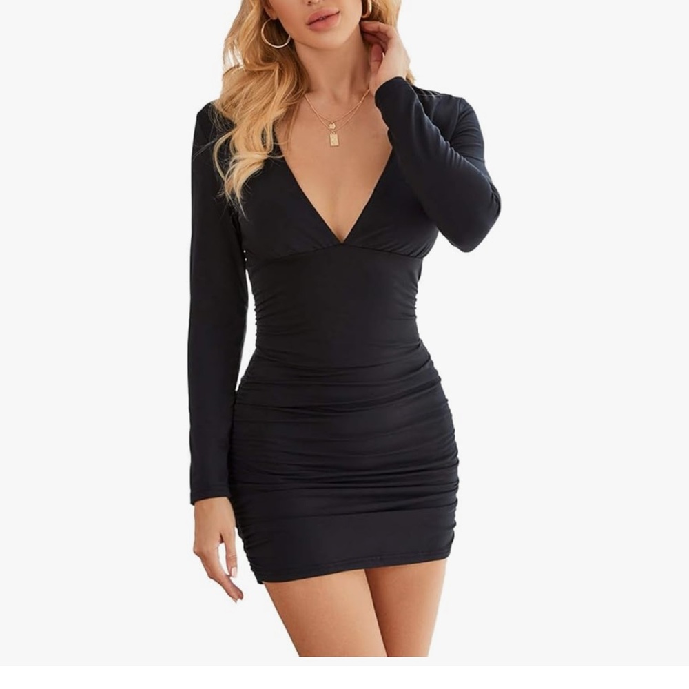 Bodycon Black Long Sleeve Dress